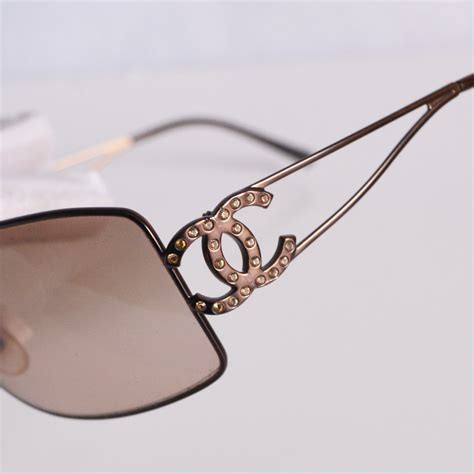 chanel diamante sunglasses with rhinestones|Chanel frameless sunglasses.